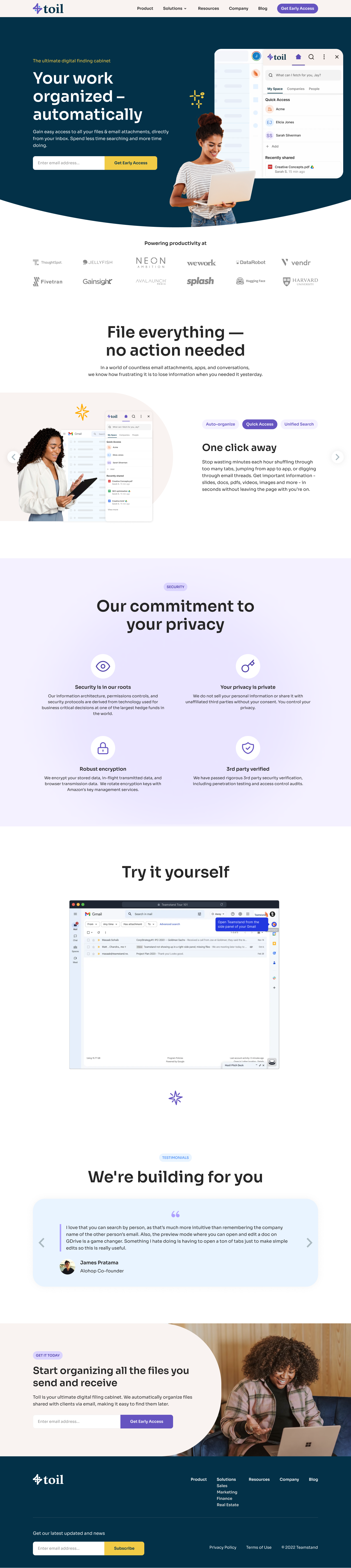 Toil Homepage